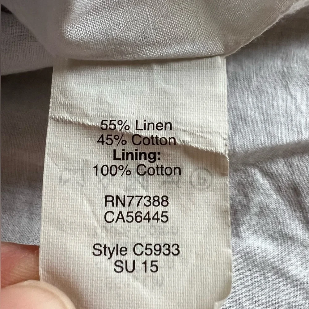 MADEWELL Linen Cotton Dream Drift Overlay Slip Dress Size 6 C5933 in Stripe
